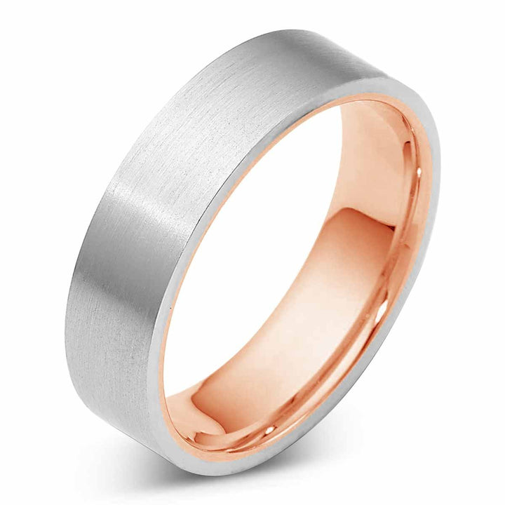 Men's Traditional Two Tone Gold Wedding Band - 1899