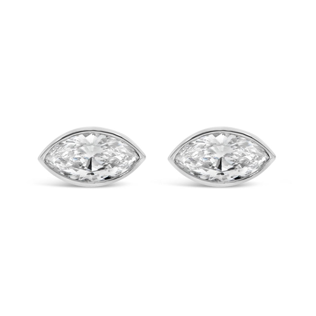 Bezel Set Lab Grown Diamond Stud Earrings - The Diamond Guys