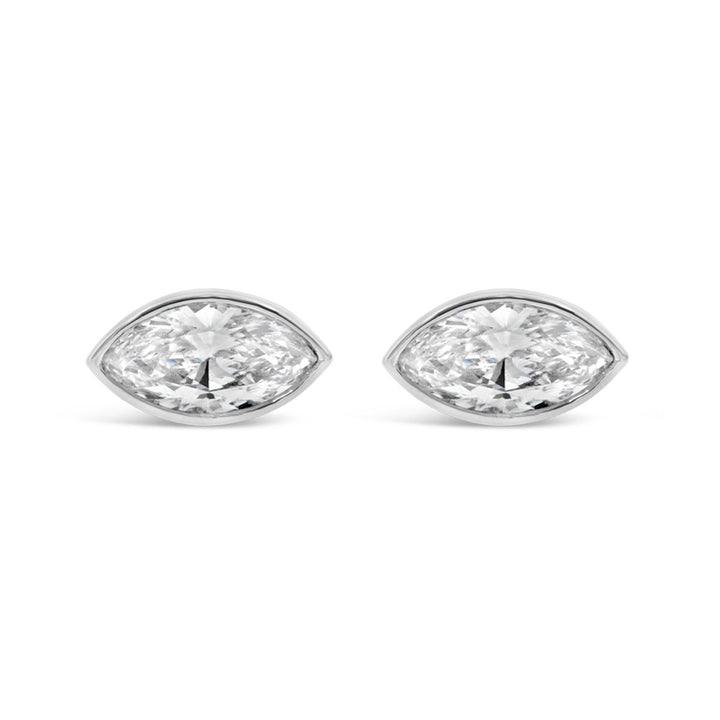 Bezel Set Lab Grown Diamond Stud Earrings - The Diamond Guys