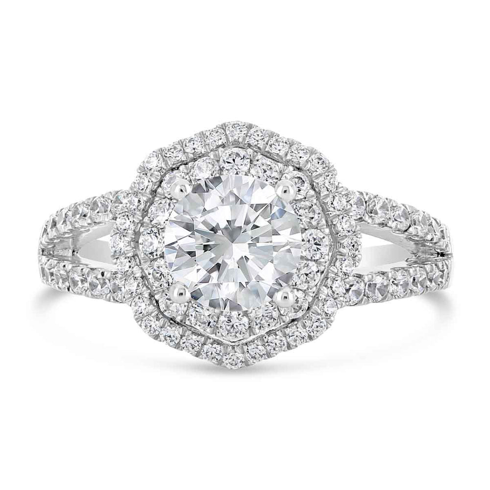Double Halo Diamond Engagement Ring - The Diamond Guys
