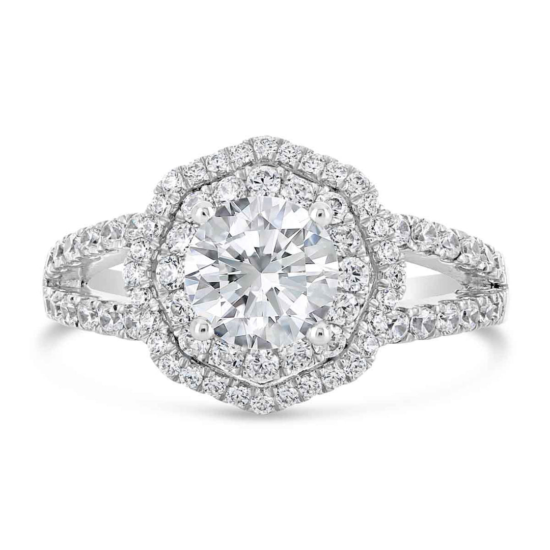 Double Halo Diamond Engagement Ring - The Diamond Guys