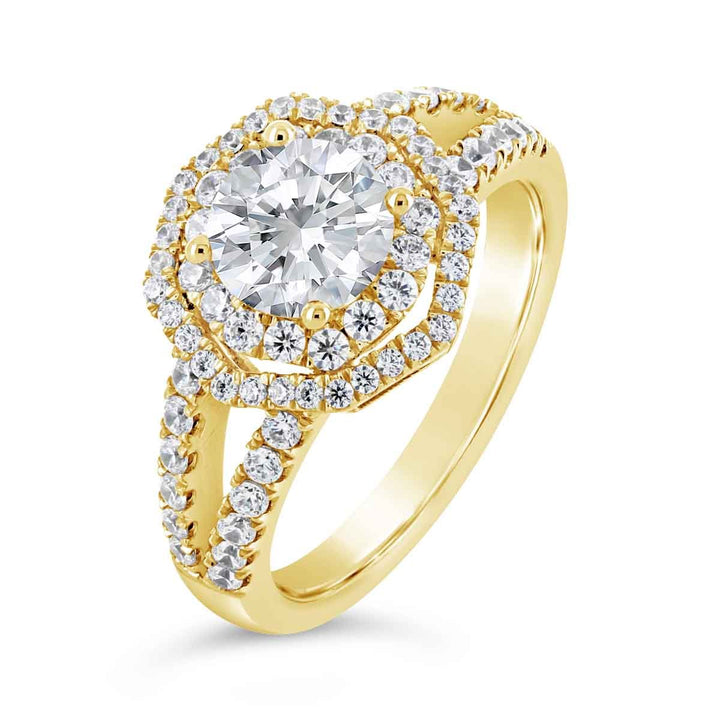 Double Halo Diamond Engagement Ring - The Diamond Guys