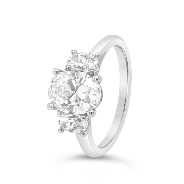 Three Stone Diamond Engagement Ring