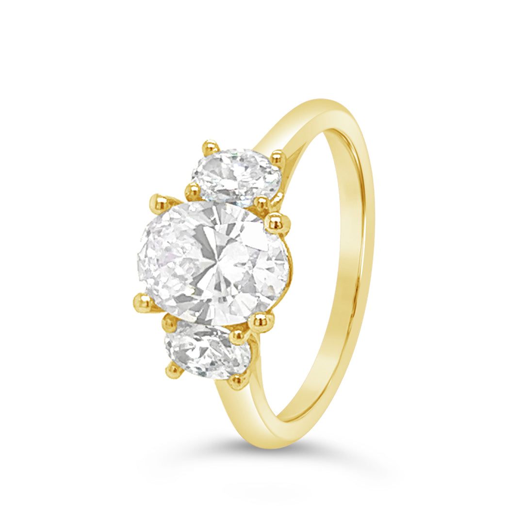 Three Stone Diamond Engagement Ring