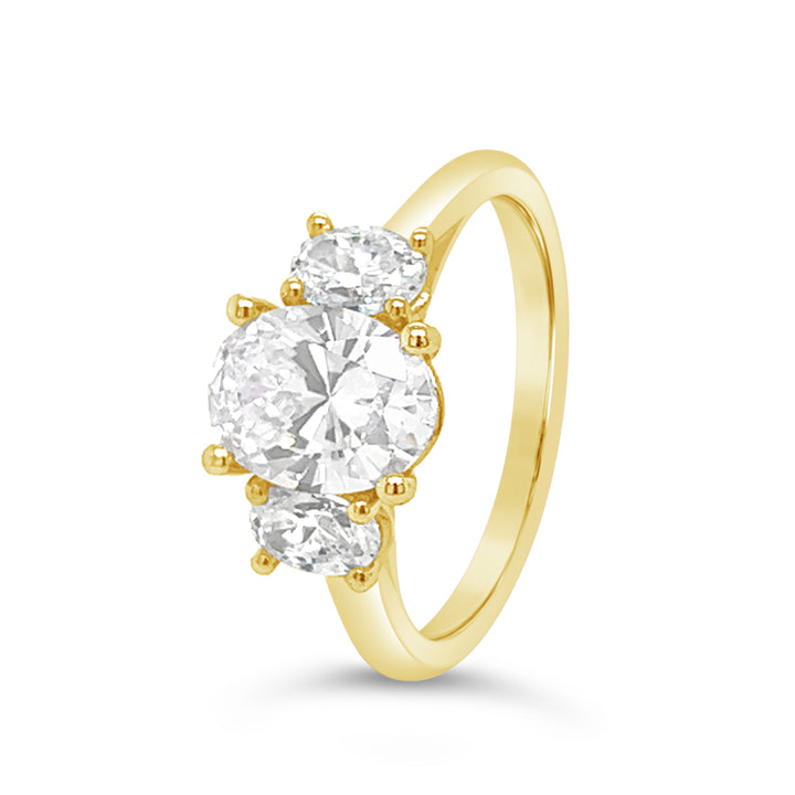 Three Stone Diamond Engagement Ring