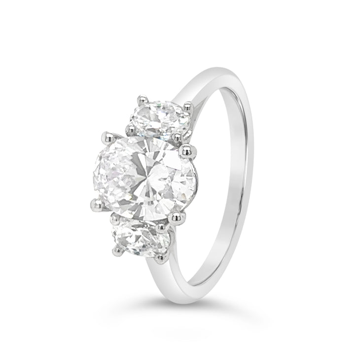 Three Stone Diamond Engagement Ring
