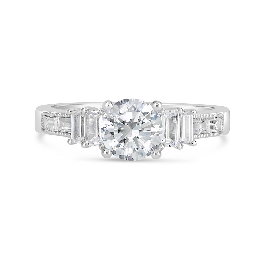 Classic Baguette Diamond Engagement Ring - ACB146