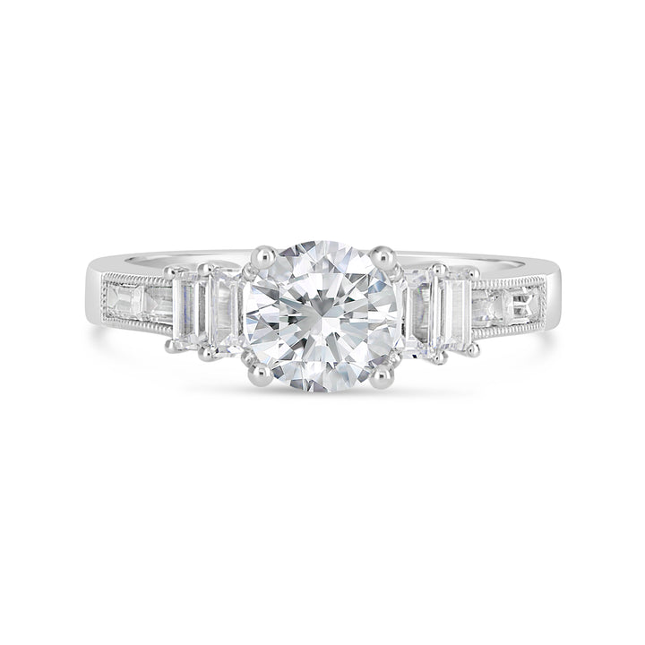 Classic Baguette Diamond Engagement Ring - ACB146