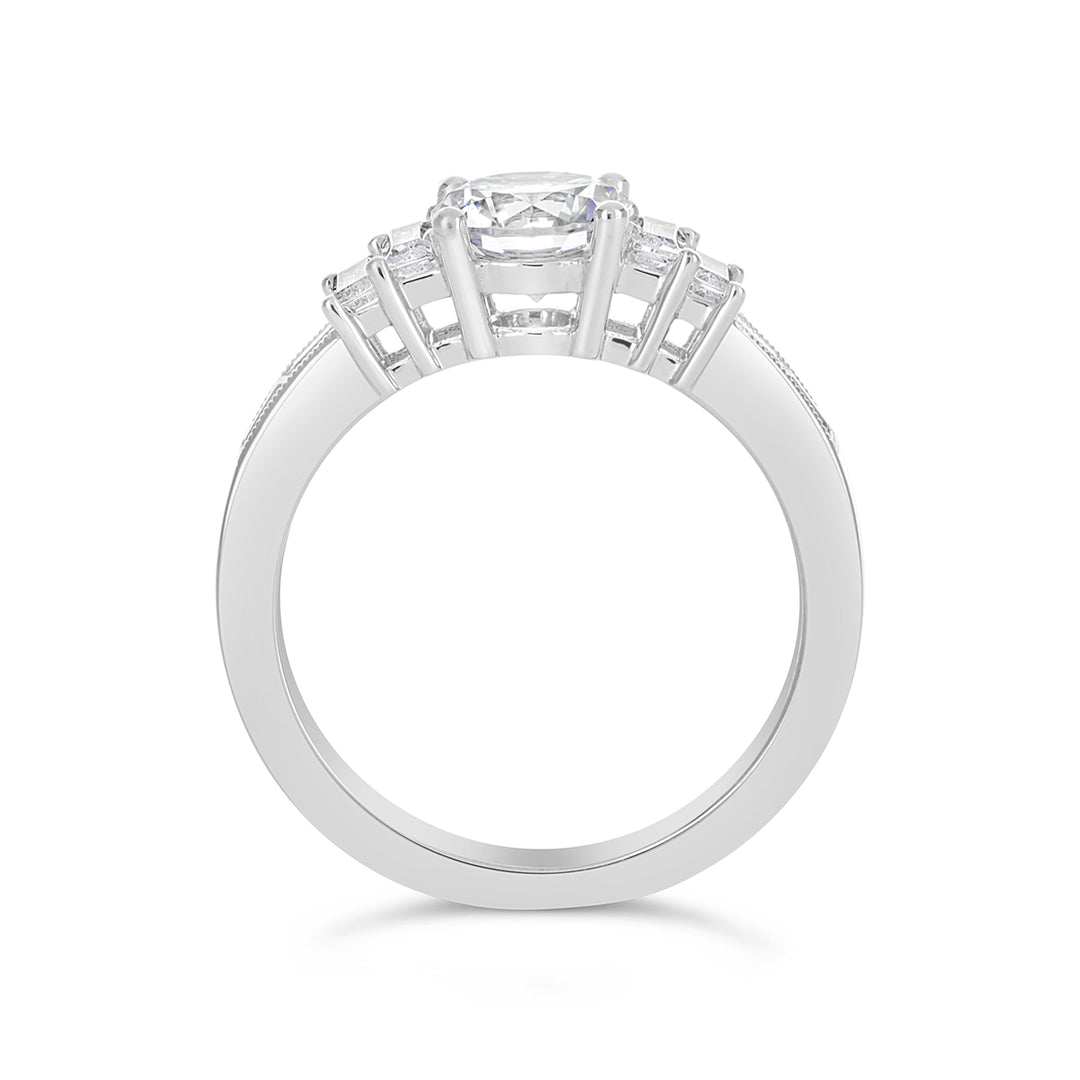 Classic Baguette Diamond Engagement Ring - ACB146