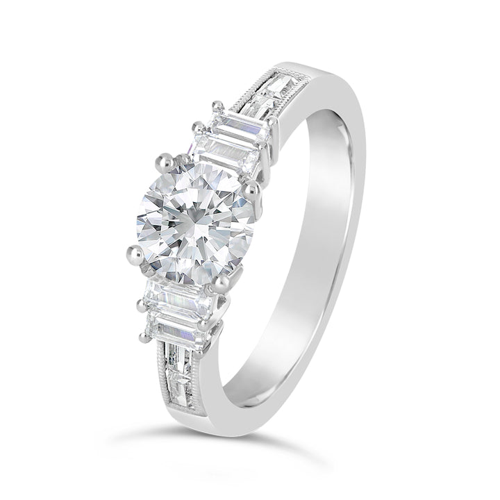 Classic Baguette Diamond Engagement Ring - ACB146