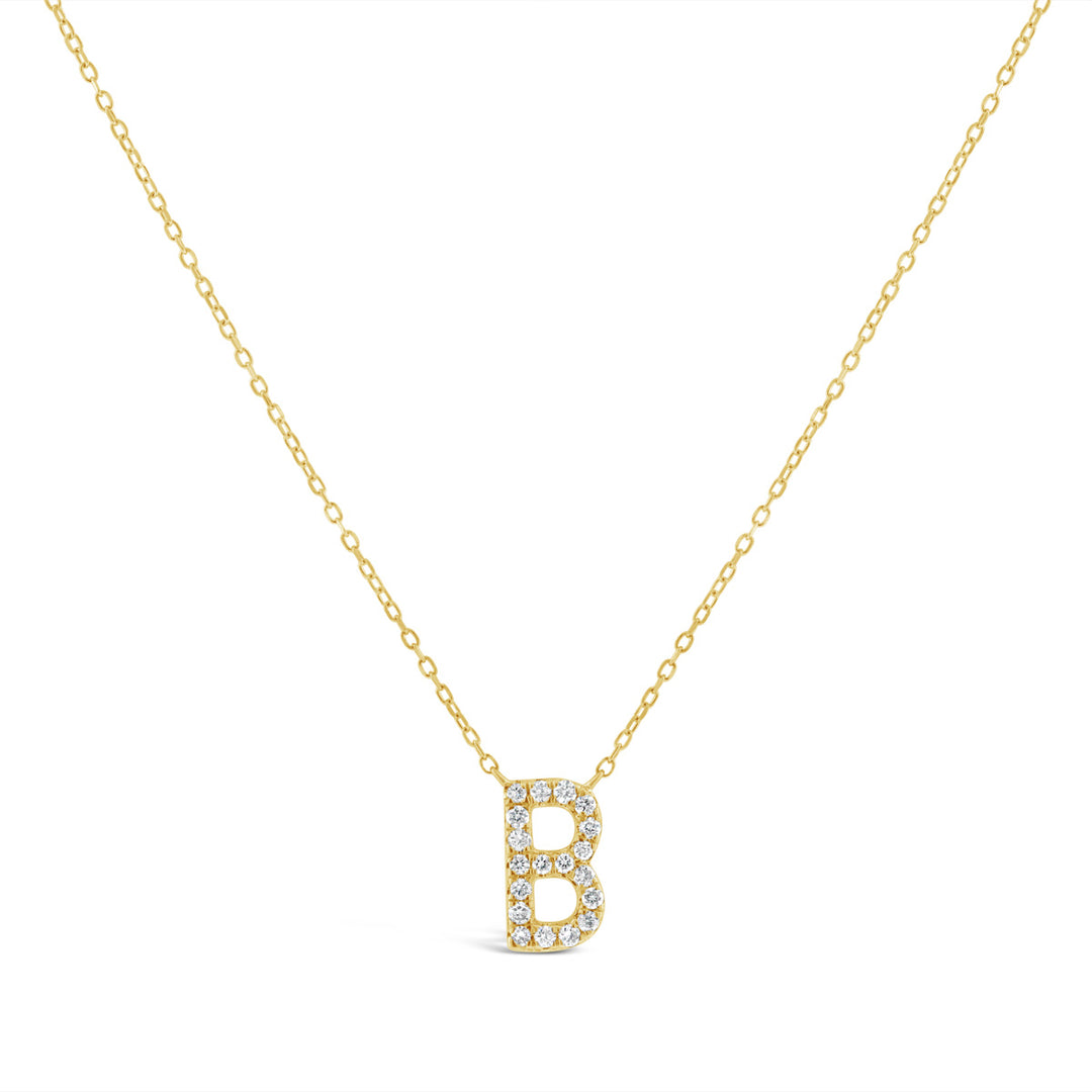 Diamond Initial "B" Necklace
