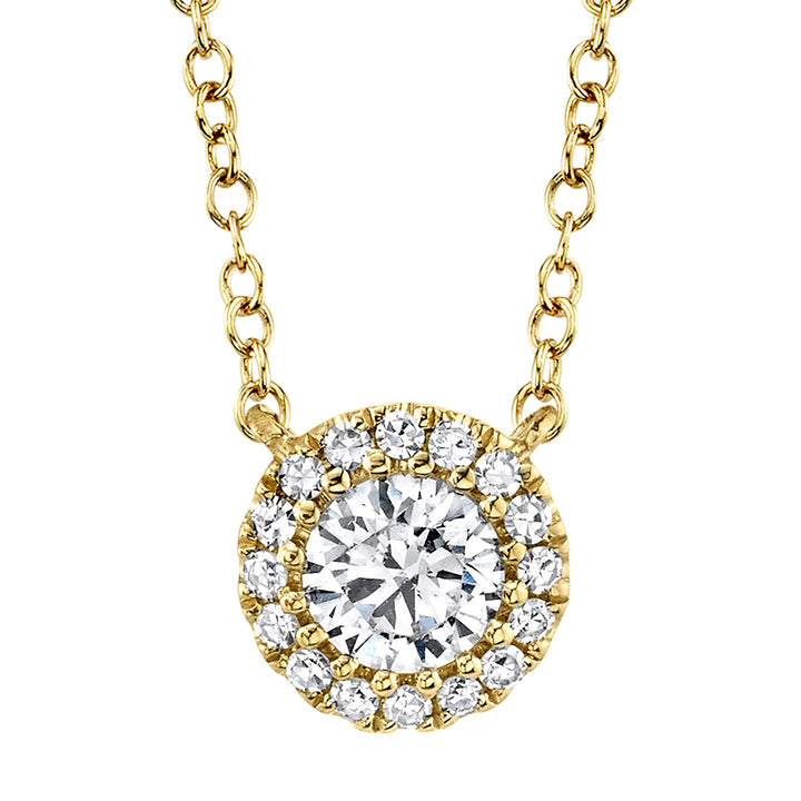 Shy Creation Diamond Halo Necklace