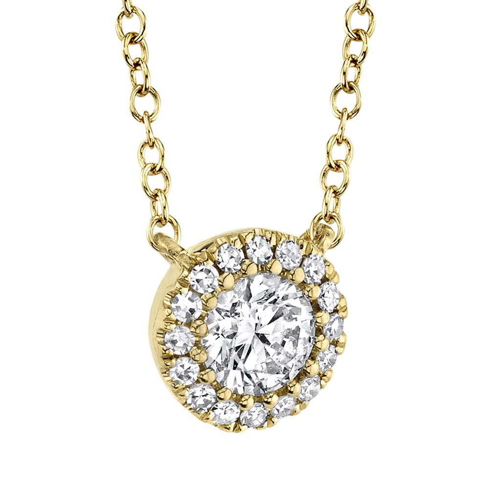 Shy Creation Diamond Halo Necklace