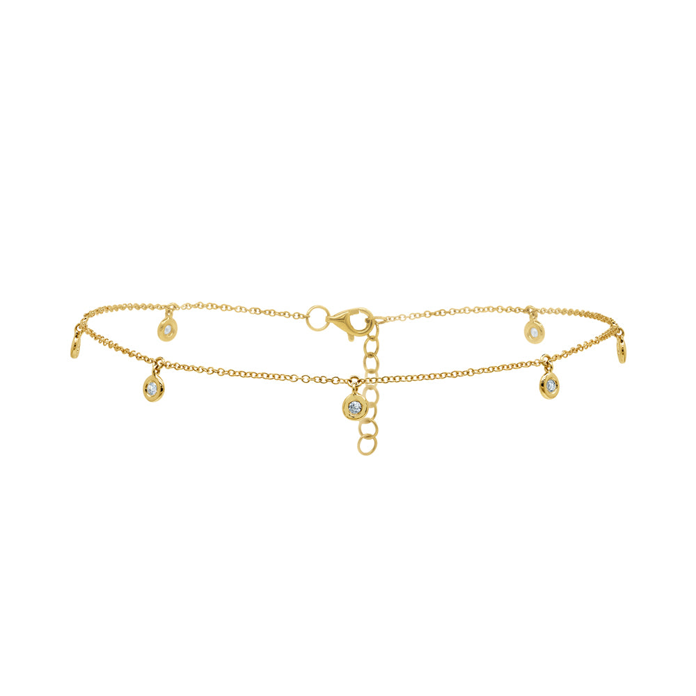 Shy Creation Diamonds By The Yard Bezel Set Anklet