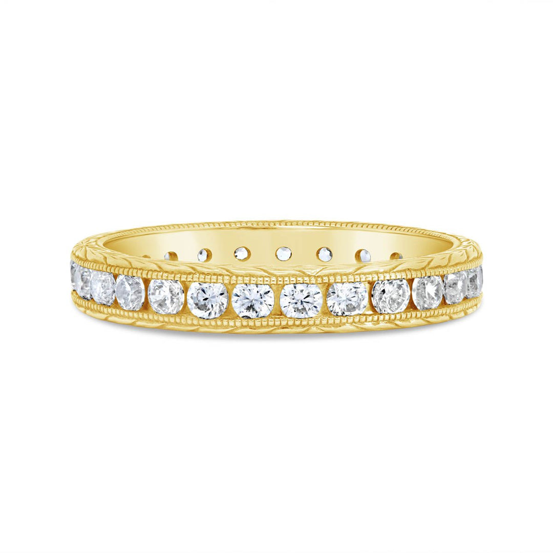 Channel Set Eternity Band with Engraving - N0541FBA