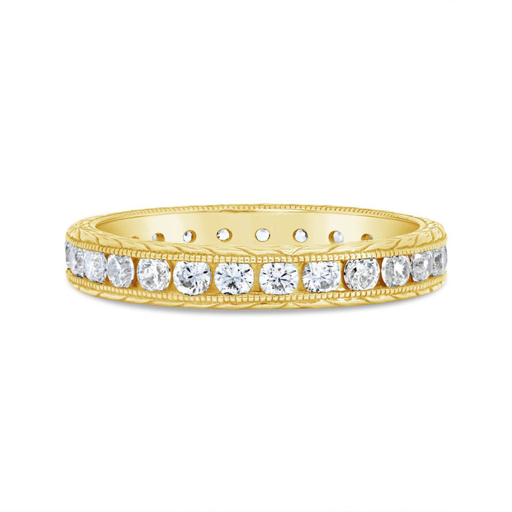 Channel Set Eternity Band with Engraving - N0541FBA