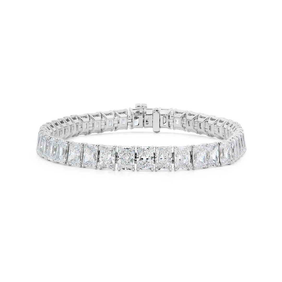 14K White Gold Lab Grown Diamond Tennis Bracelet - The Diamond Guys