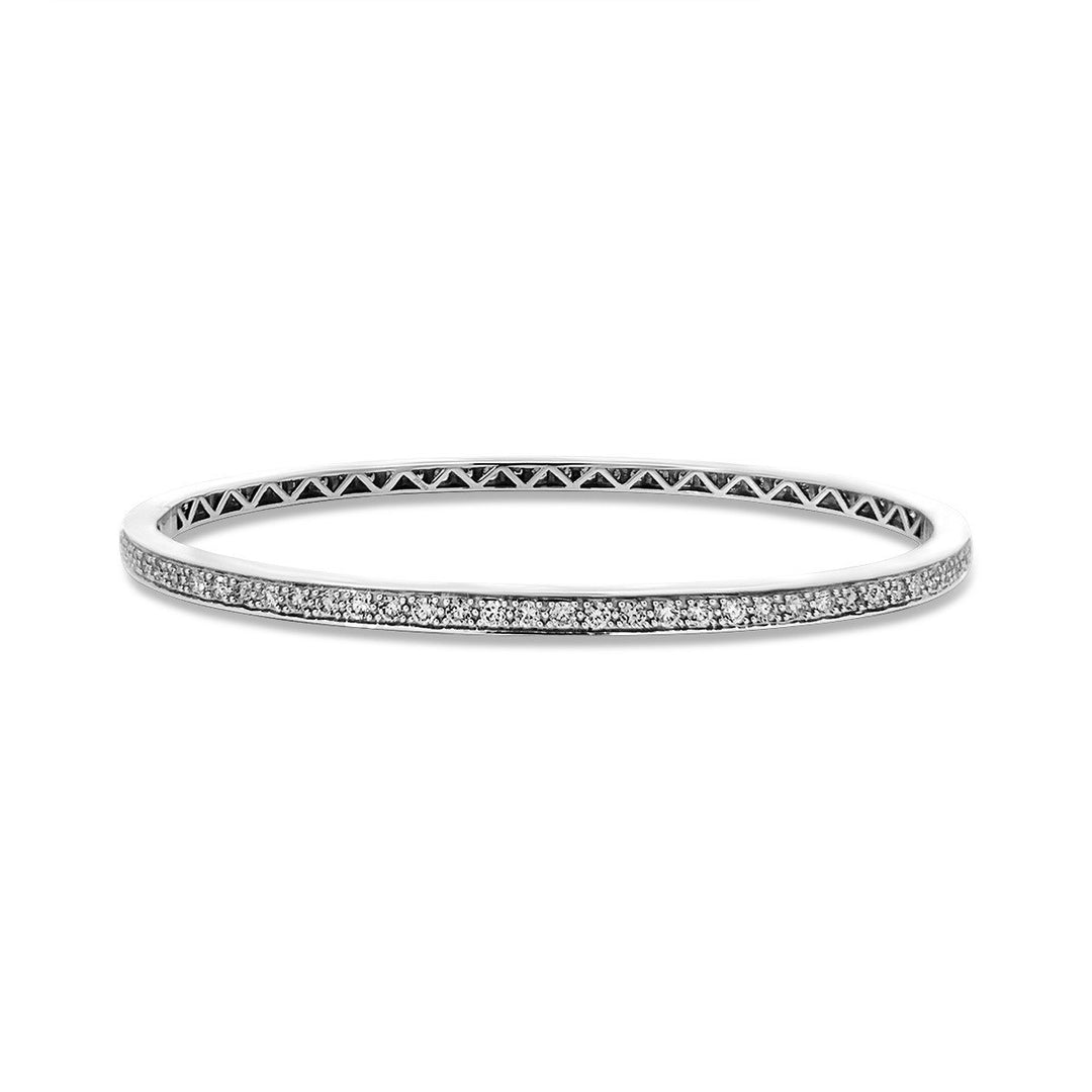 White Gold Diamond Bangle - DB26384 - The Diamond Guys