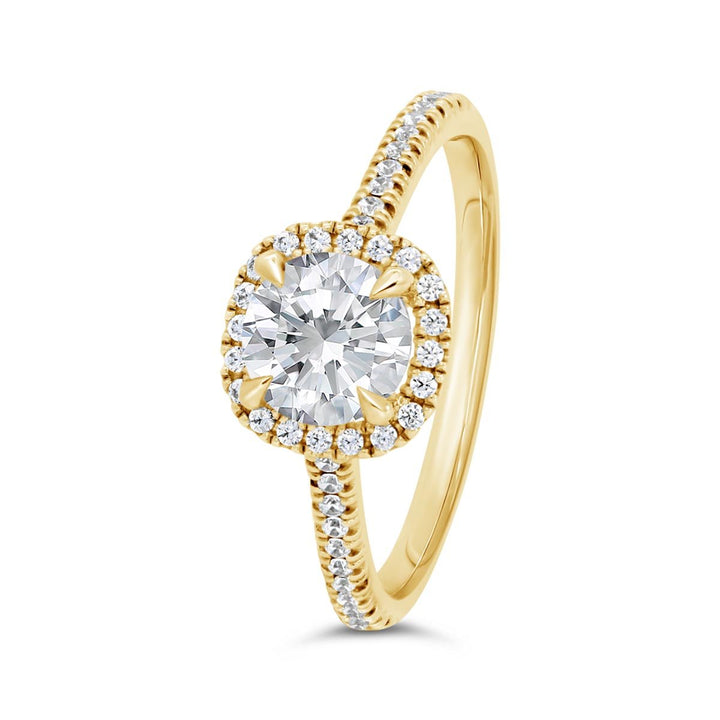 Cushion Shape Halo Diamond Engagement Ring - N0038