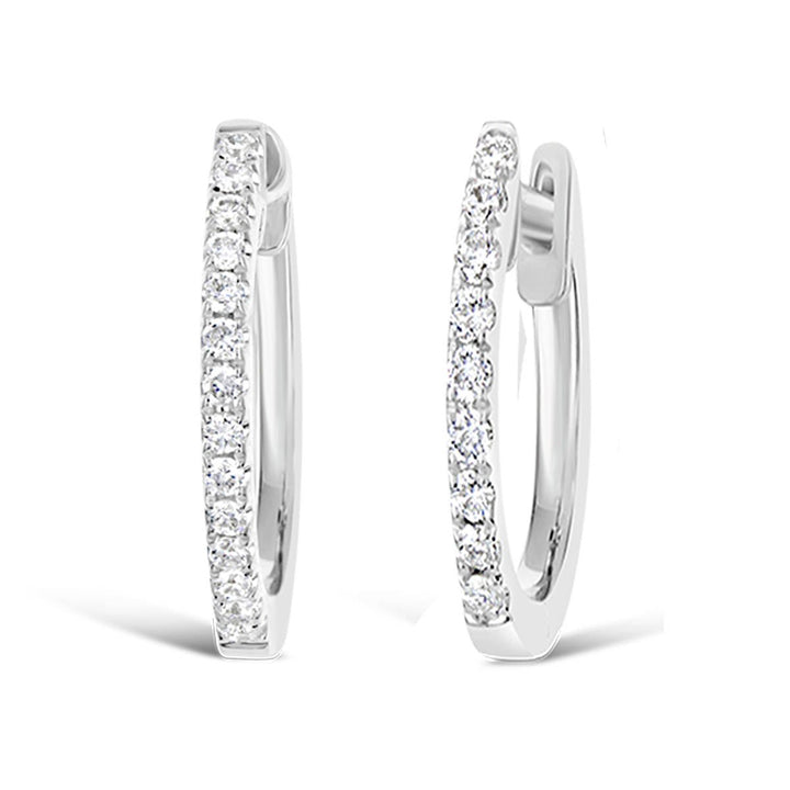 Diamond Hoop Earrings - OSPE2V2 - The Diamond Guys