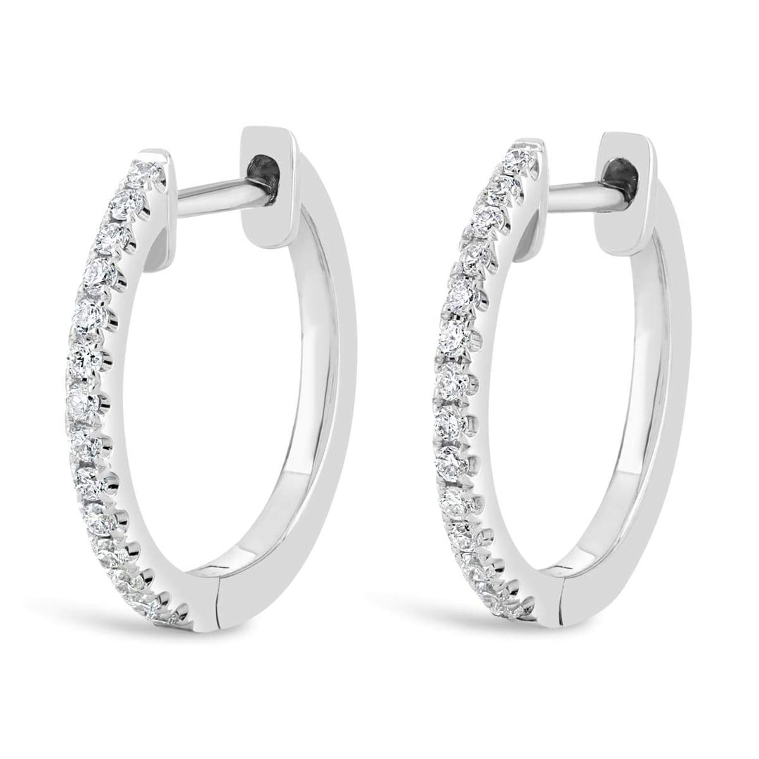 Diamond Hoop Earrings - OSPE2V2 - The Diamond Guys