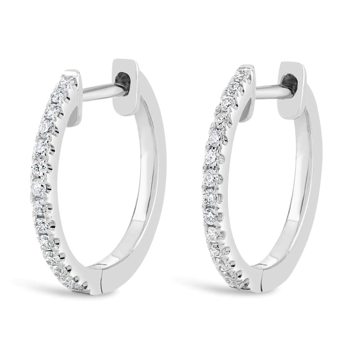 Diamond Hoop Earrings - OSPE2V2 - The Diamond Guys