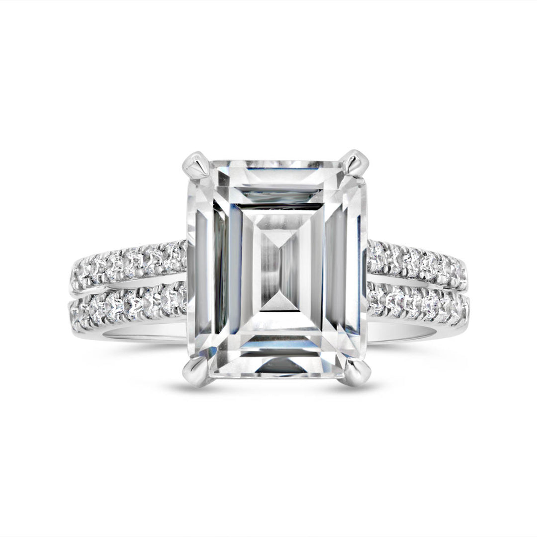 Double Band Diamond Engagement Ring - YJC3525R