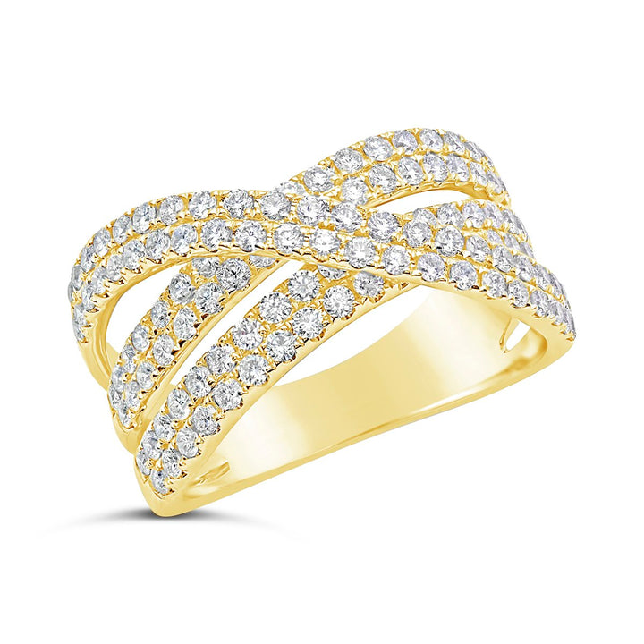 Wide Cross Over Diamond Ring - ARD0901