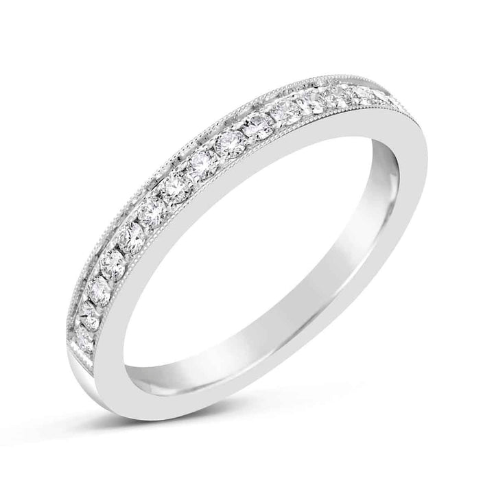 Vintage Inspired Diamond Wedding Band - YJA7690R-B - The Diamond Guys