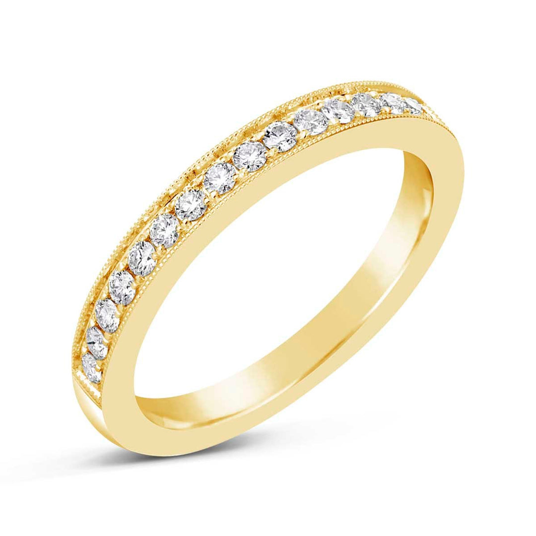 Vintage Inspired Diamond Wedding Band - YJA7690R-B - The Diamond Guys