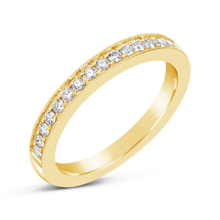 Vintage Inspired Diamond Wedding Band - YJA7690R-B - The Diamond Guys