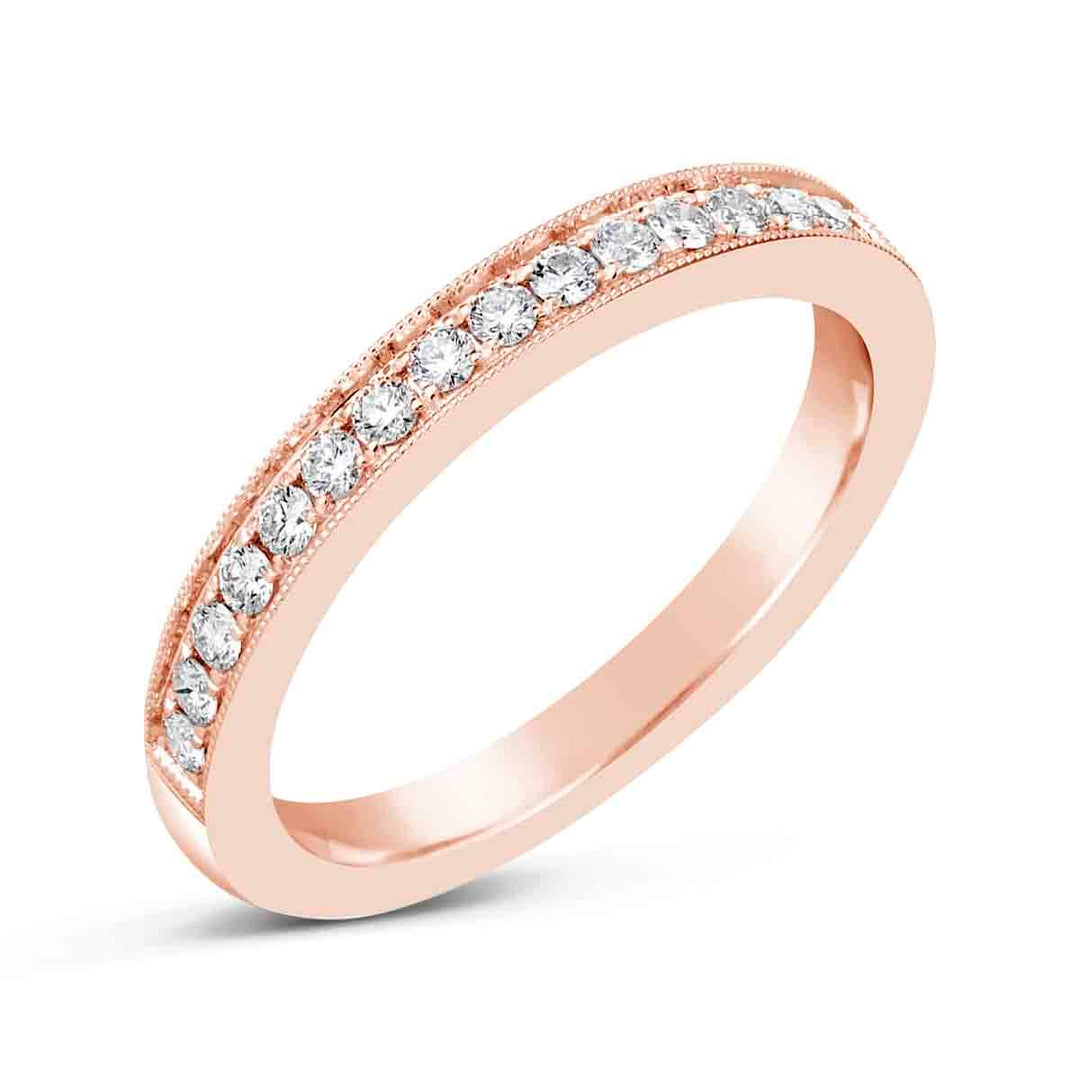 Vintage Inspired Diamond Wedding Band - YJA7690R-B - The Diamond Guys