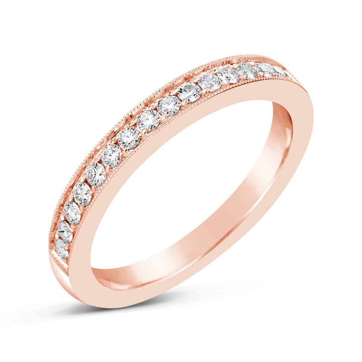 Vintage Inspired Diamond Wedding Band - YJA7690R-B - The Diamond Guys