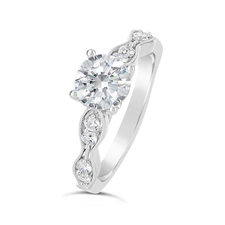 Vintage Inspired Diamond Engagement Ring - The Diamond Guys