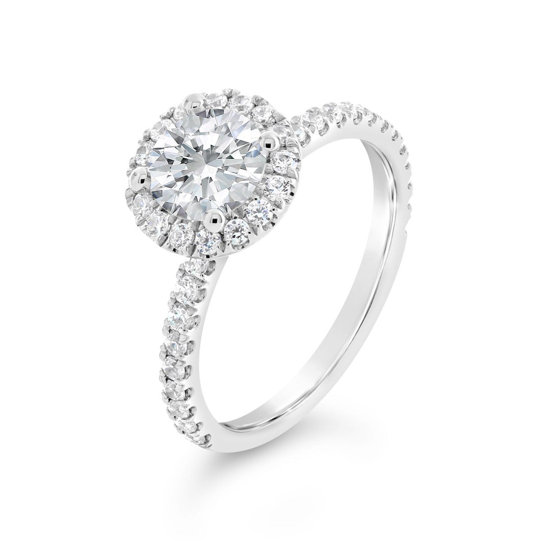 Diamond Halo Engagement Ring - The Diamond Guys