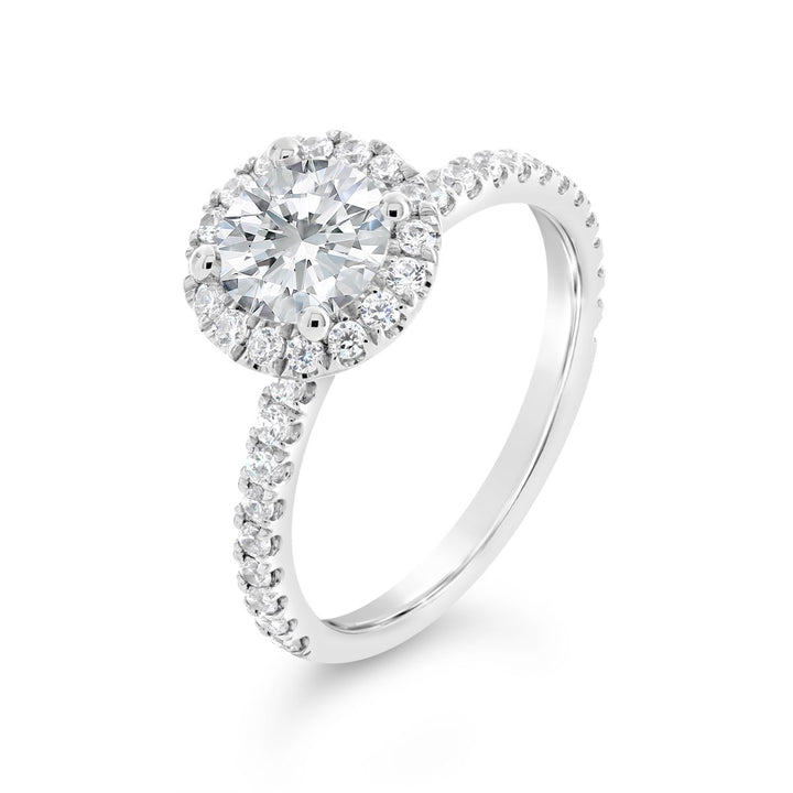 Diamond Halo Engagement Ring - The Diamond Guys