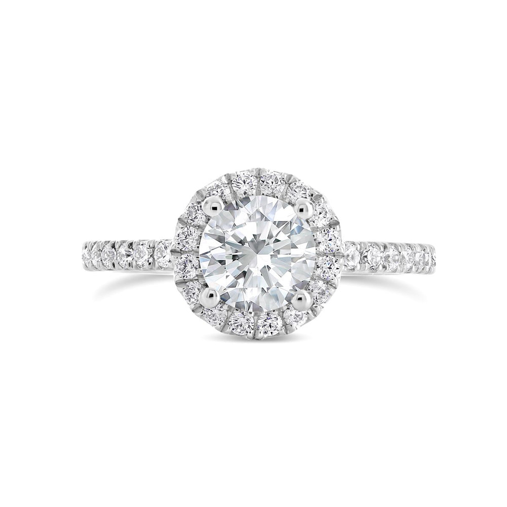Diamond Halo Engagement Ring - The Diamond Guys