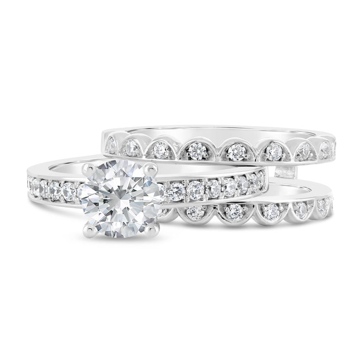 Diamond Engagement Ring and Ring Guard - YJA8756R