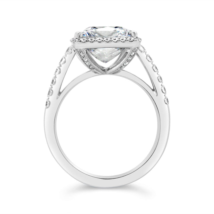 Princess Cut Diamond Halo Engagement Ring