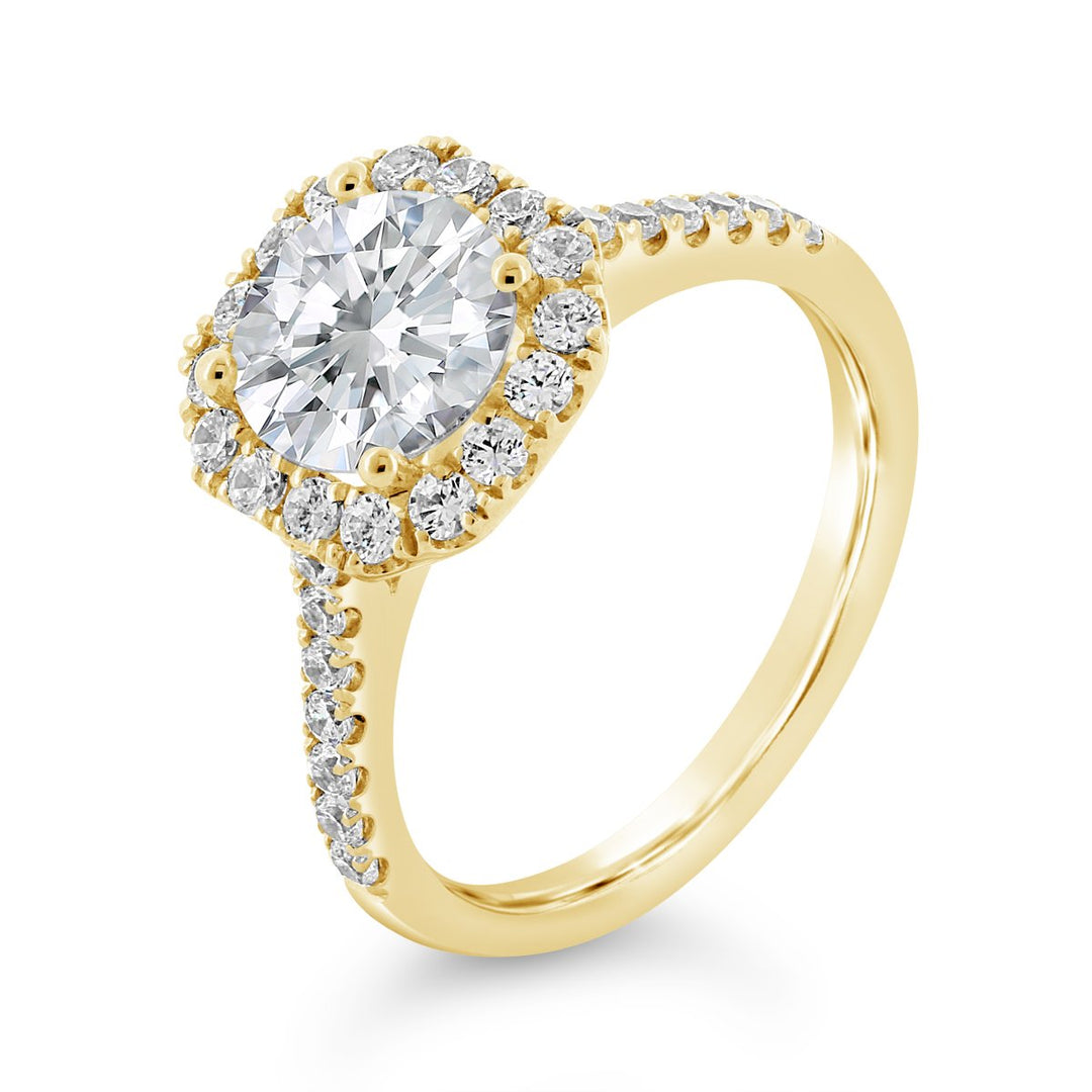 Diamond Halo Engagement Ring - The Diamond Guys