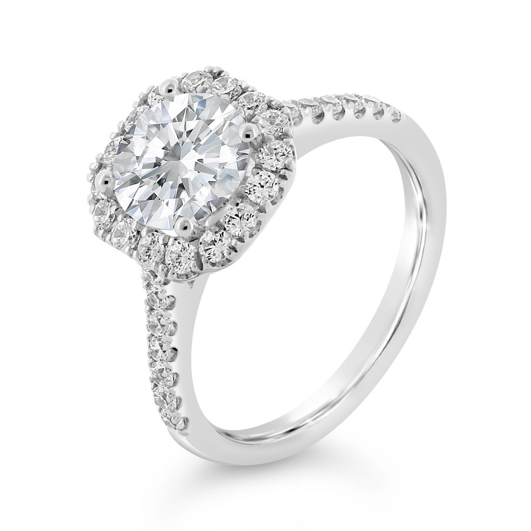 Diamond Halo Engagement Ring - The Diamond Guys