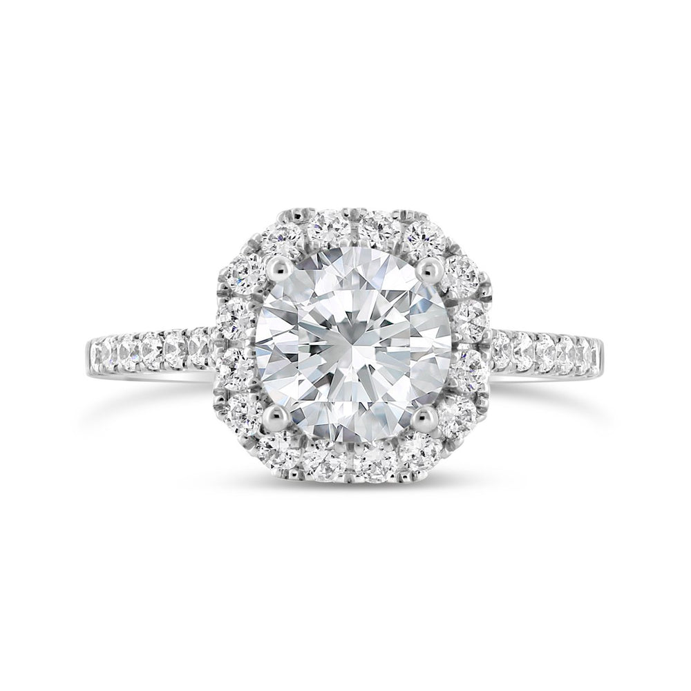Diamond Halo Engagement Ring - The Diamond Guys