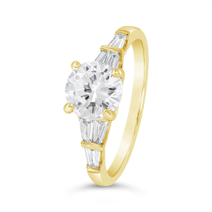 Tapered Baguettes Diamond Engagement Ring - GR2525 - The Diamond Guys