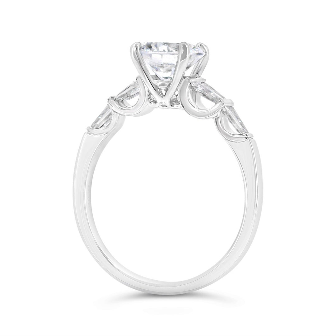 Tapered Baguettes Diamond Engagement Ring - GR2525 - The Diamond Guys