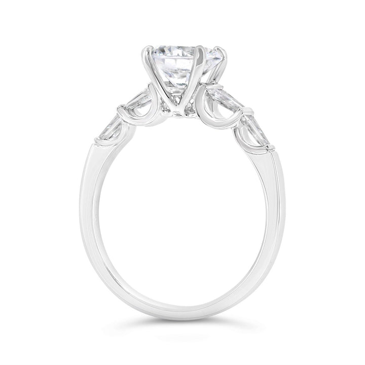 Tapered Baguettes Diamond Engagement Ring - GR2525 - The Diamond Guys