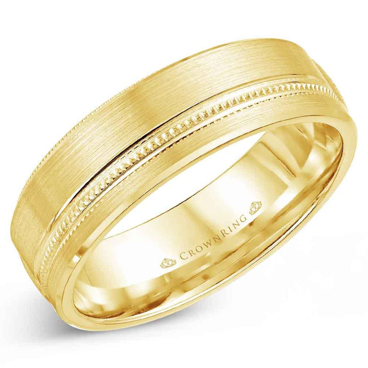 Men's Gold Wedding Band - WB-7919 - The Diamond Guys