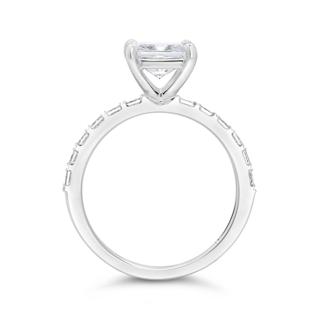 Diamond Engagement Ring with Milgrain Detail - YJC5985R