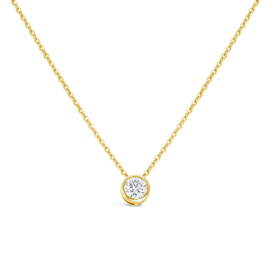 Lab Grown Diamond Bezel Set Necklace  - 62339NY - The Diamond Guys