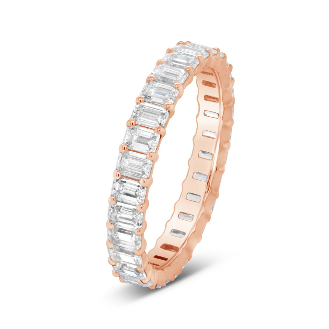 Emerald Cut Lab Grown Diamond Eternity Band - EB530