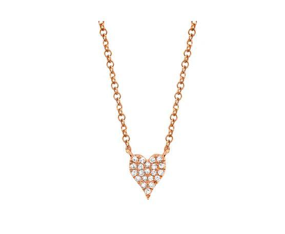 Shy Creation Diamond Pave Heart Necklace - SC55006732